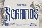 Xerathos Gothic Blackletter Medieval, a Blackletter Font by Letterara (Thumbnail 1 of 15)
