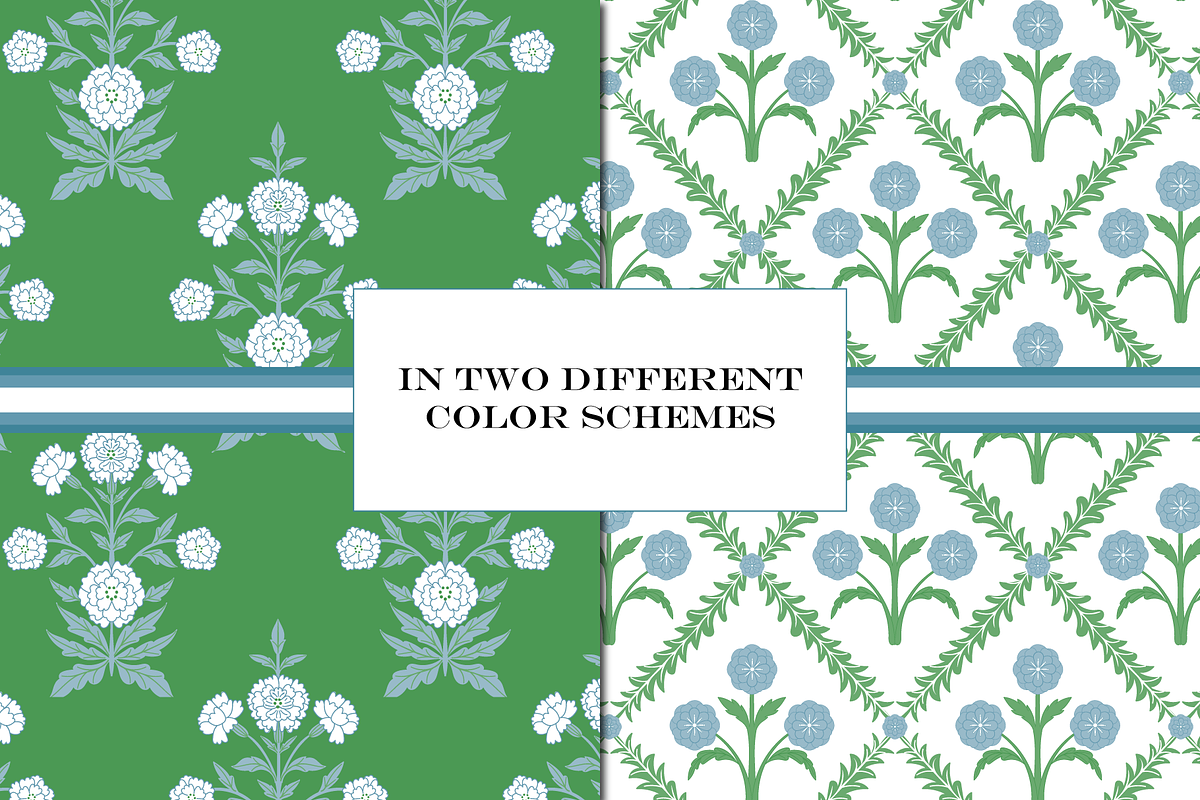 Boho Patterns Blue Green, a Pattern Graphic by RachelStudio (Photo 3 of 10)