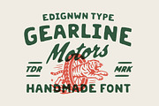 Gearline Motors – Display Font, a Script Font by Edignwn Type (Thumbnail 1 of 12)