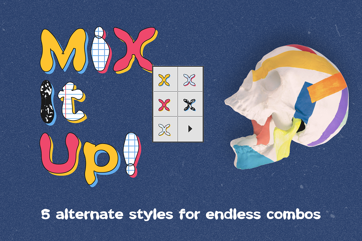 Wobble Mix - Quirky Color Font, a Handwritten Font by Anastasiia VNSK (Photo 3 of 12)