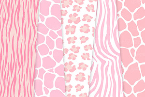 Pink Animal Print Digital Paper