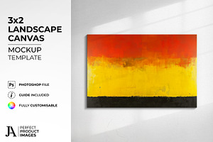 Landscape 3x2 Canvas Mockup Template