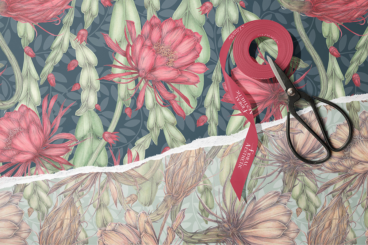 Floral Aesthetic Vintage Patterns, a Pattern Graphic by Alisa Fimen Design (Photo 4 of 13)