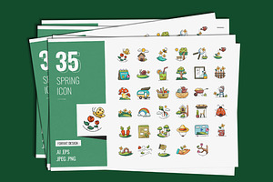 Spring Icon Design, a Duotone Icon by shin_std