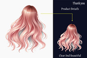 Hair Clipart,Long Hair, Natural Hair, a Graphic by designcity5 (Thumbnail 4 of 5)