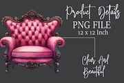Vintage Furniture Watercolor Clipart, an Illustration by Rose Art (Thumbnail 4 of 5)
