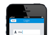 -%60 iPhone App Template. Blue., an App Template by UI Store (Thumbnail 3 of 5)