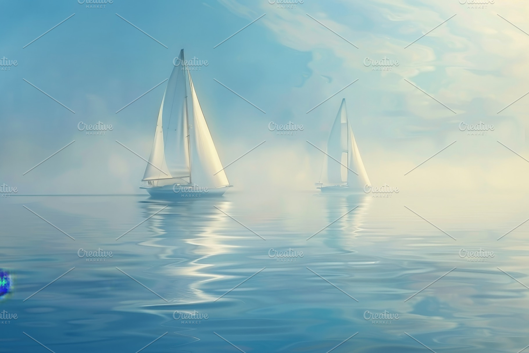 Sailboats in the distance navigating, a Photo by Iftikhar Alam