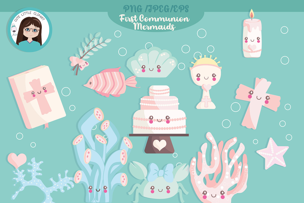 First Communion Mermaids, an Illustration by Cute Little Workshop (Photo 2 of 4)
