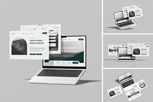 Laptop Screen Website Mockup, a Wearable Device Mockup by graphicsecond