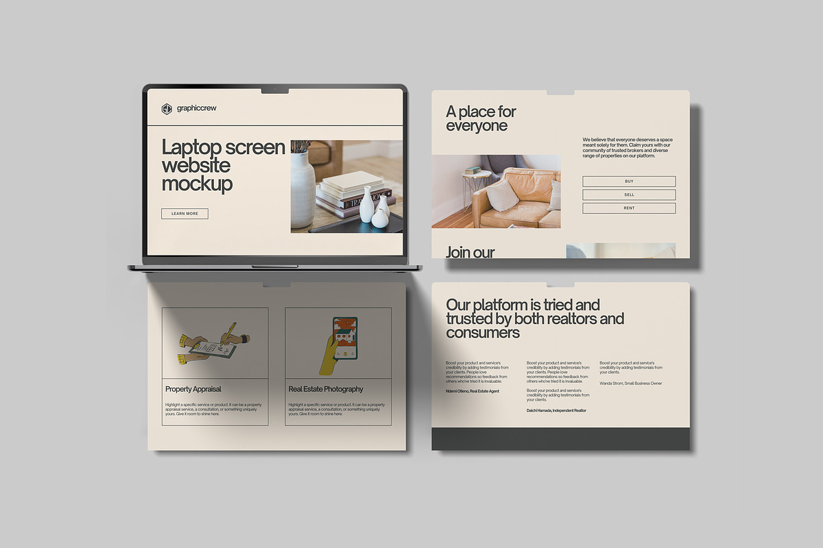 Laptop Screen Website Mockups, a Mac Mockup by graphiccrew (Photo 7 of 10)