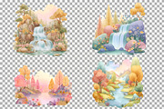 Whimsical Fall Landscape Clipart PNG, a Seasonal Illustration by SugarCloudStudioArt (Thumbnail 7 of 7)