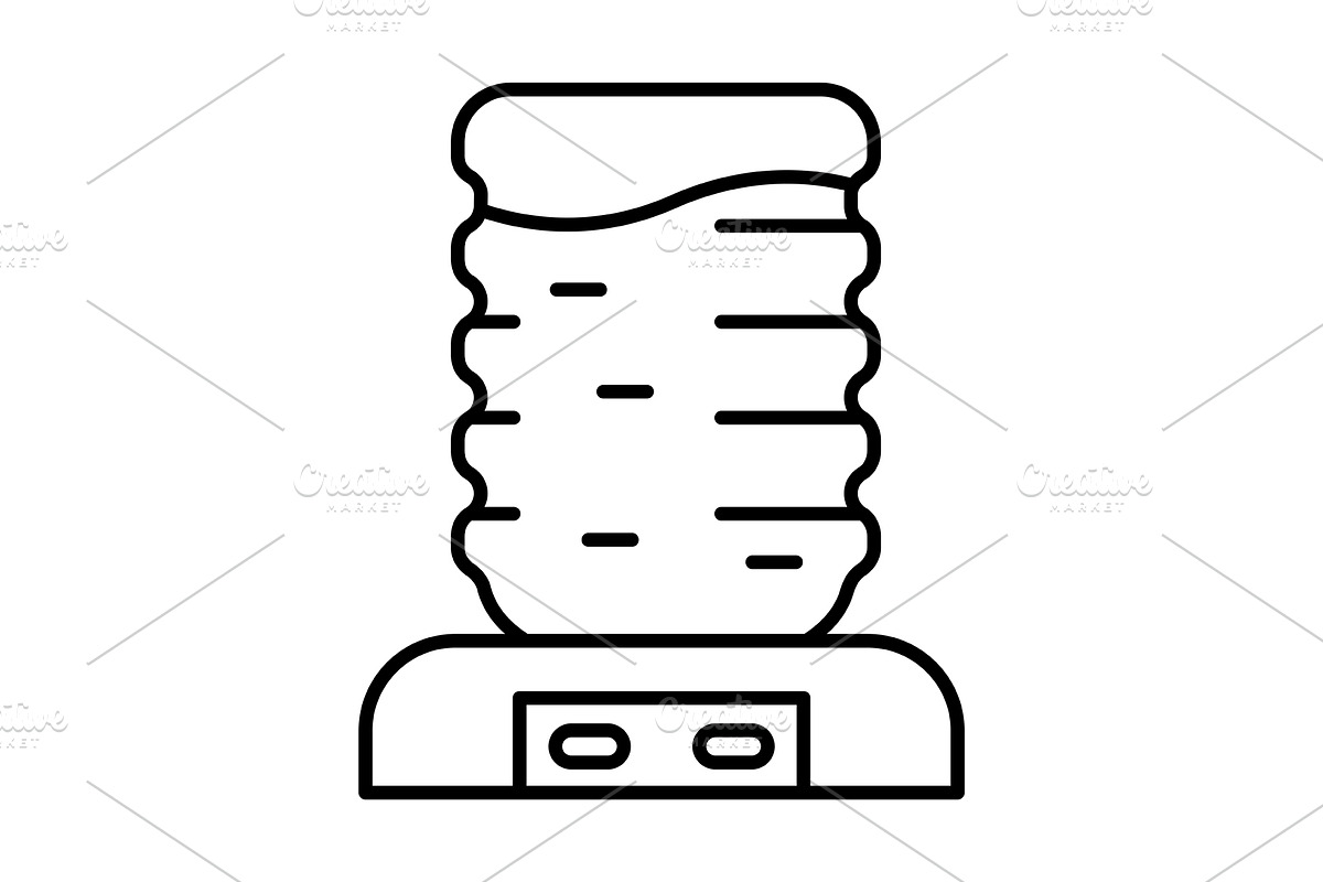Water cooler icon., an Outline Icon by incomible