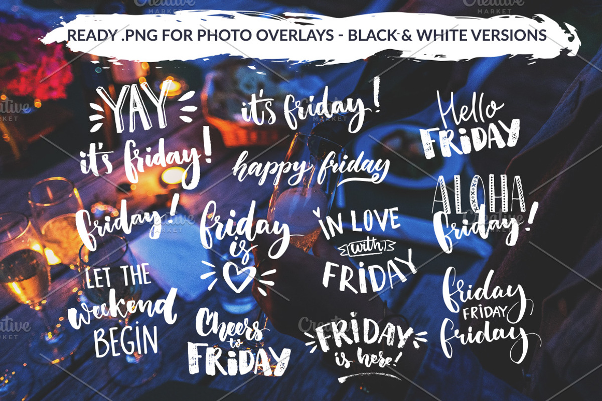 Friday - hand lettering sayings, a Food Illustration by Anna's Creative Store (Photo 4 of 5)