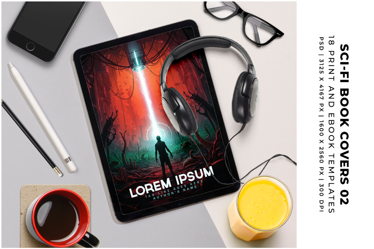 Sci-Fi Book Covers Templates 02 preview 5