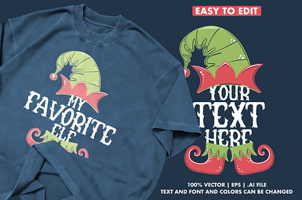 Personalized christmas elf vector