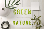 Green Leaves Alphabet [Vector], an Object Graphic by Chuhastock (Thumbnail 8 of 8)