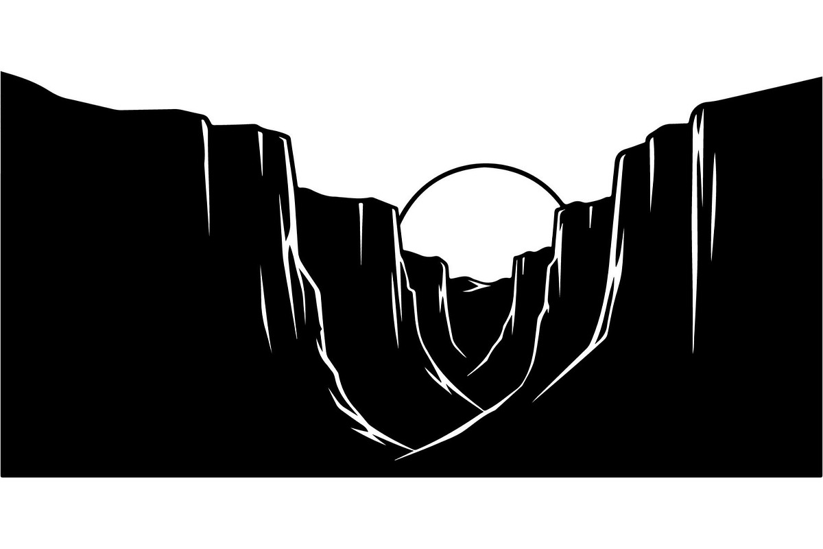 Cliff Landscape Silhouette, an Object Graphic by Creativeshirt (Photo 11 of 20)