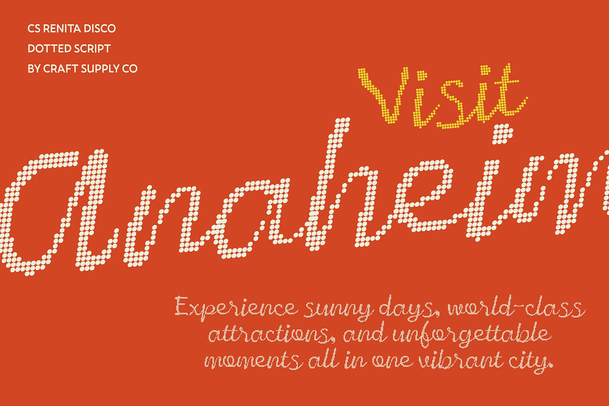 CS Renita Disco, a Script Font by Craft Supply Co. (Photo 6 of 8)