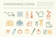 Gardening icons, an Outline Icon by the cabin supply co (Thumbnail 1 of 5)