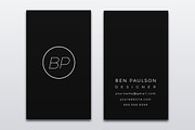 Modern Black Business Card 022, a Business Card Template by Nonaglyph Design (Thumbnail 2 of 3)