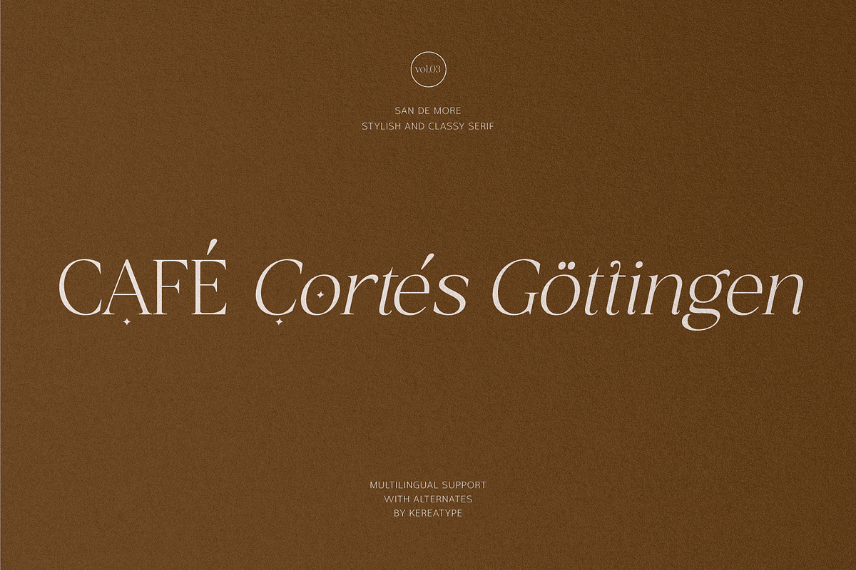 San de More Stylish Classy Serif, a Serif Font by Kereatype (Photo 5 of 15)