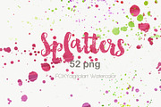 Watercolor paint splatter ink spill, a Texture Graphic by FOXYdigitalart (Thumbnail 1 of 4)