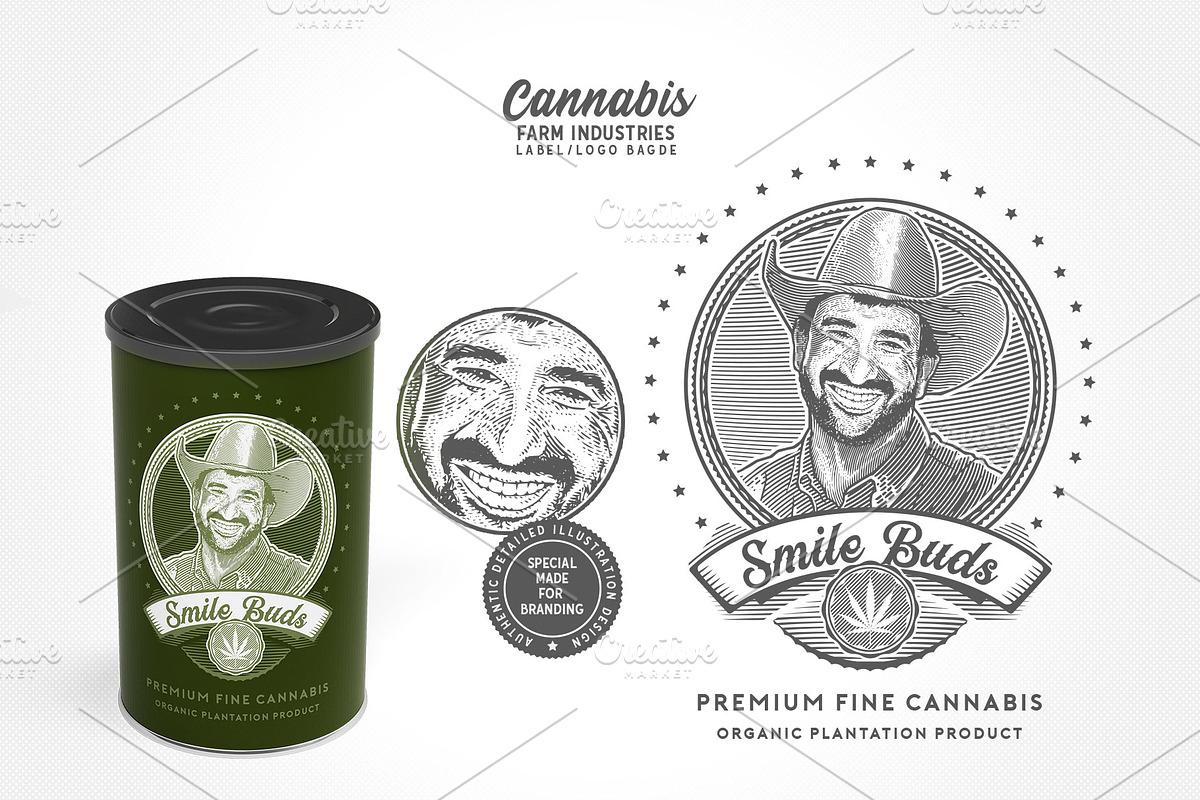 Cannabis Farm Label & logo Badge, a Branding & Logo Template by The Design For Co. (Photo 5 of 6)