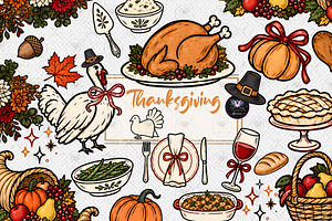 Thanksgiving Whimsical Doodles