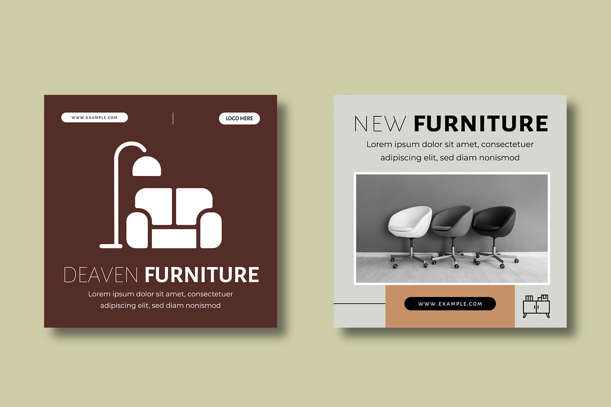 Modern Furniture Social Media Post, a Social Media Template by MightyDesign (Photo 4 of 8)