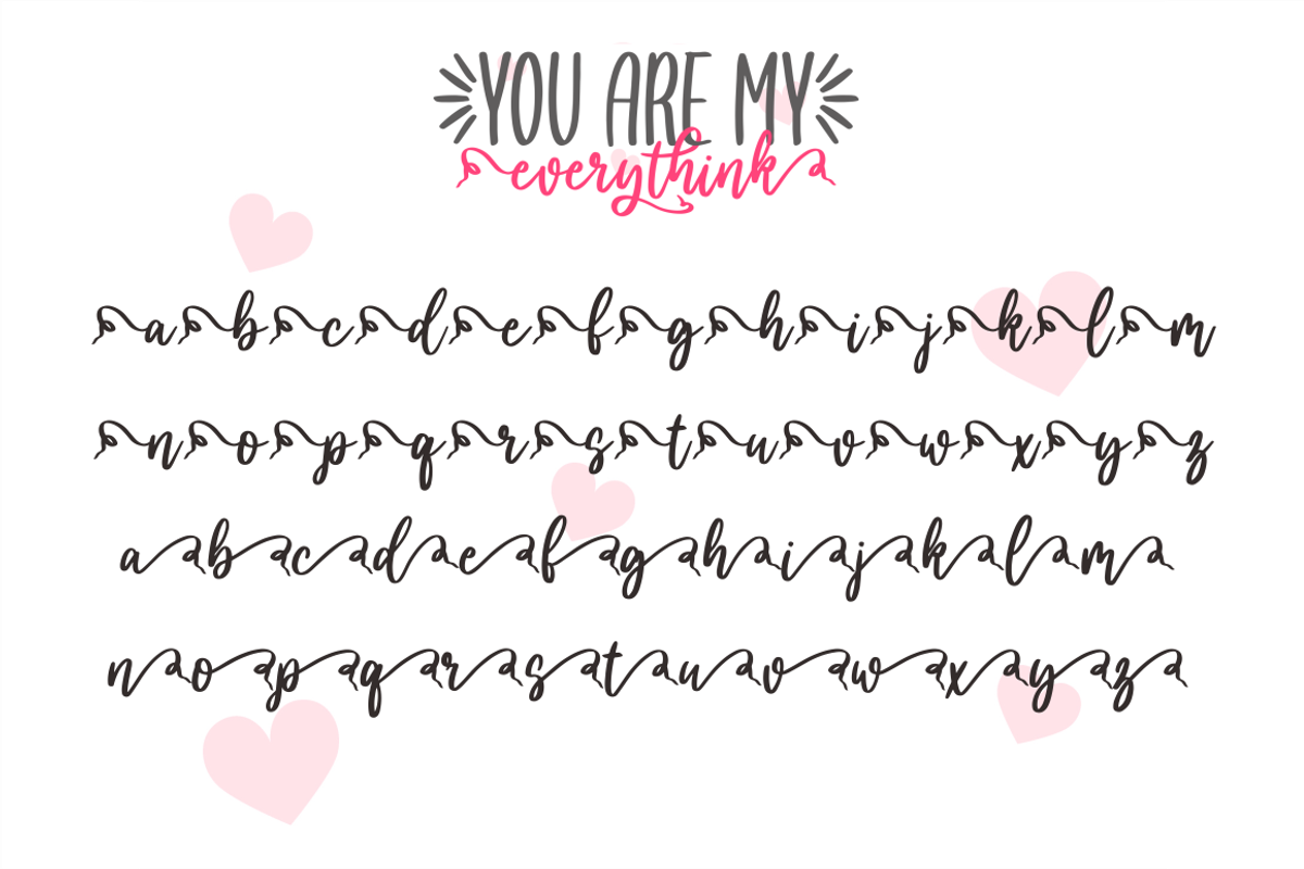 you are my everythink, a Script Font by N (Photo 11 of 12)