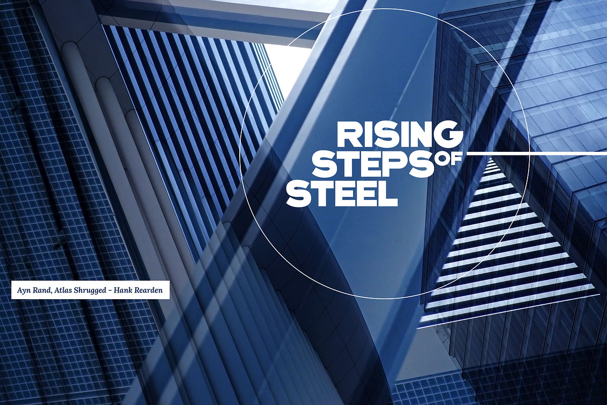 Rearden Steel - Sans Serif Font, a Sans Serif Font by CorgiAstronaut (Photo 2 of 5)