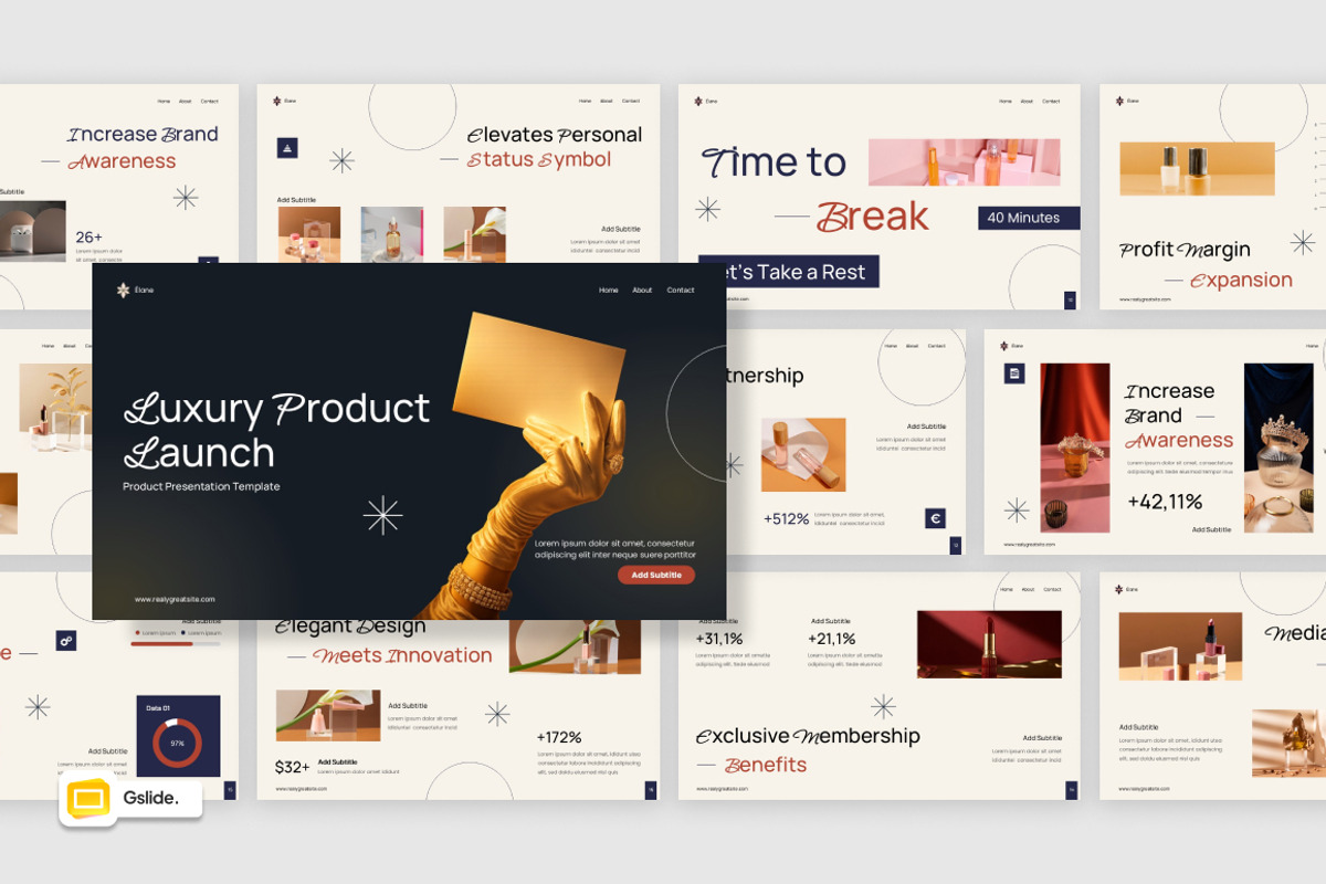 Luxury Product Launch Google Slides, a Presentation Template by Loin Studio (Photo 1 of 4)