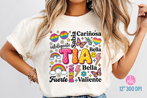 Tia Latina Retro PNG Design, a Decorative Illustration by Dream Creation