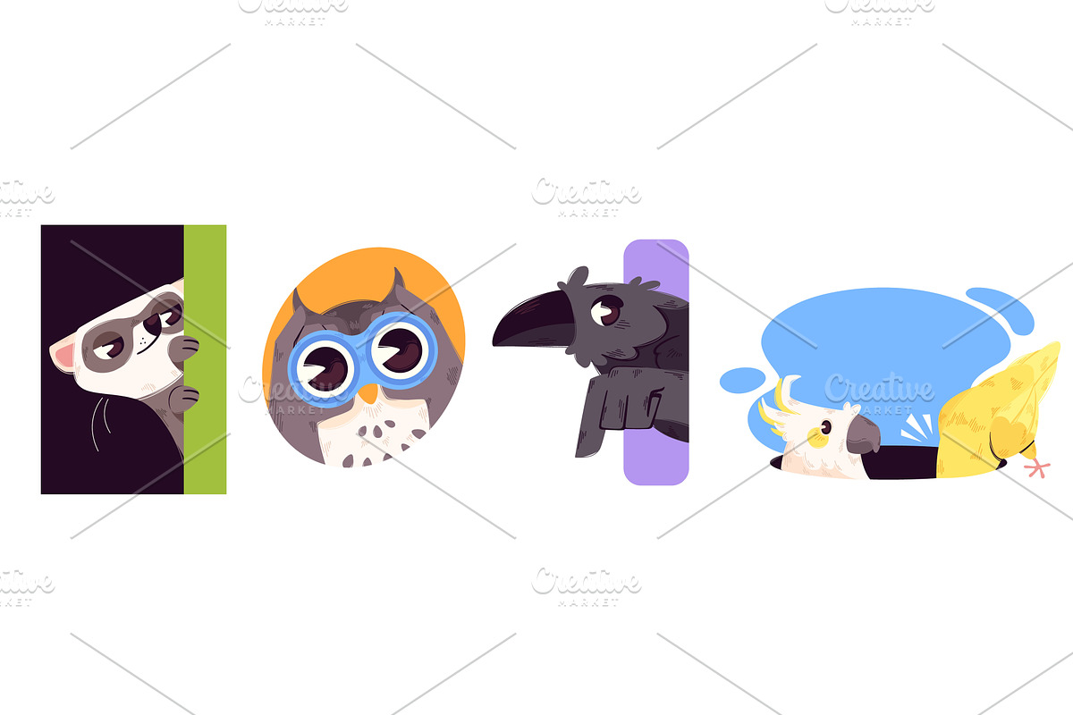 Cute cartoon animal characters, an Animal Illustration by art PVP - market