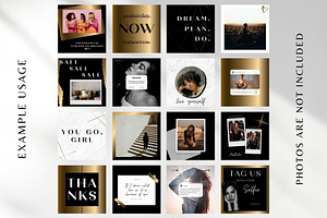 Gold And Black Instagram Templates