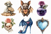 Sepia Coquette Halloween Clipart, an Illustration by Craft Nest (Thumbnail 4 of 6)