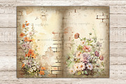 Flower Junk Journal Pages, a Decorative Illustration by GlamArtZhanna (Thumbnail 2 of 9)