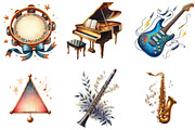 Musique Instrument Clipart, an Illustration by DreamArtGraphic (Thumbnail 5 of 5)
