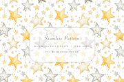 Christmas Star Seamless Pattern, a Decorative Illustration by Pati Charm Studio (Thumbnail 1 of 7)