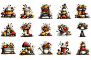 Whimsical Autumn Clipart, a Seasonal Illustration by OK Design (Thumbnail 3 of 6)