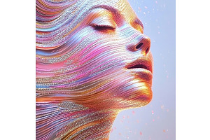 Colorful abstract female beauty, an Illustration by Lermont51