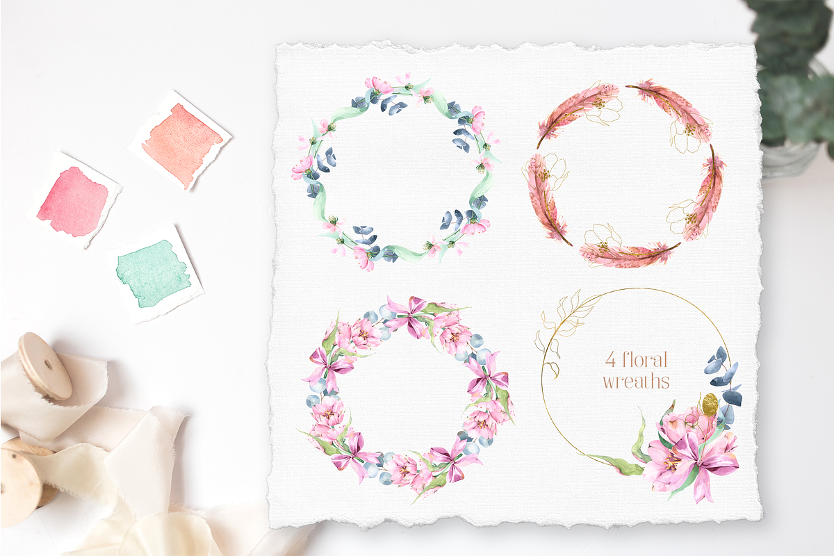 Watercolor Spring floral collection, an Object Illustration by Tatiana Troian (Photo 7 of 7)