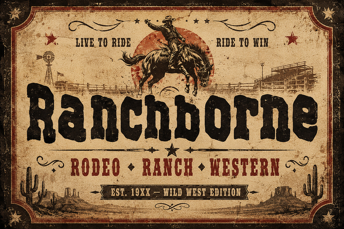 Ranchborne, a Script Font by Wow Magic (Photo 3 of 5)