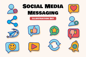 Social Media Messaging Icon, a Technology Illustration by Partikusi Design
