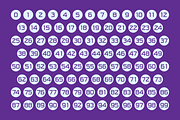 Numbers Style One Fonts, a Symbol Font by GG Design (Thumbnail 3 of 7)