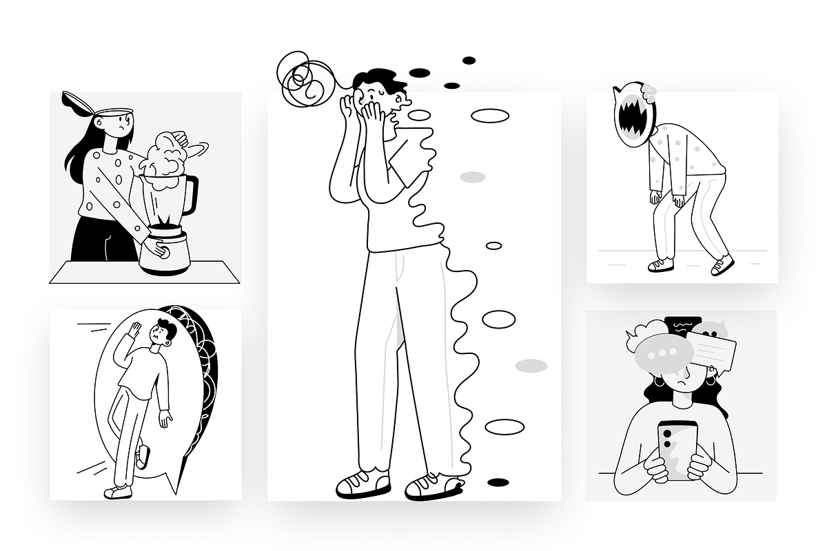 Animated Overthinking Illustrations, a Person Illustration by Vectors Market (Photo 3 of 7)