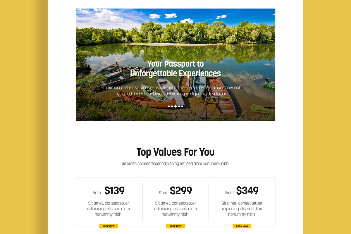 Modern Travel Email Newsletter, an UI Kit Template by MightyDesign (Photo 5 of 9)