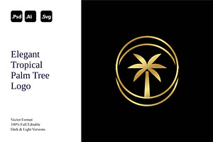 Elegant Tropical Palm Tree Logo, a Branding & Logo Template by Luxury Logos