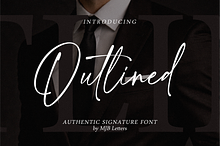 Outlined Signature Font